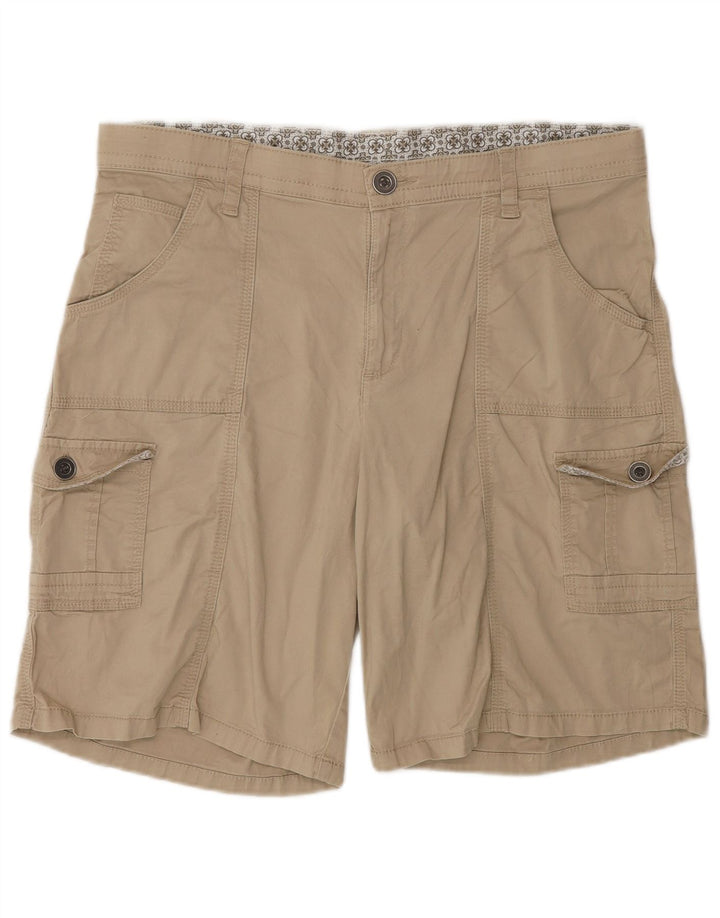 LEE Womens Cargo Shorts US 14 XL W34  Beige Cotton