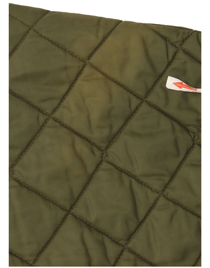 Vintage Mens Quilted Gilet UK 40 Large Green