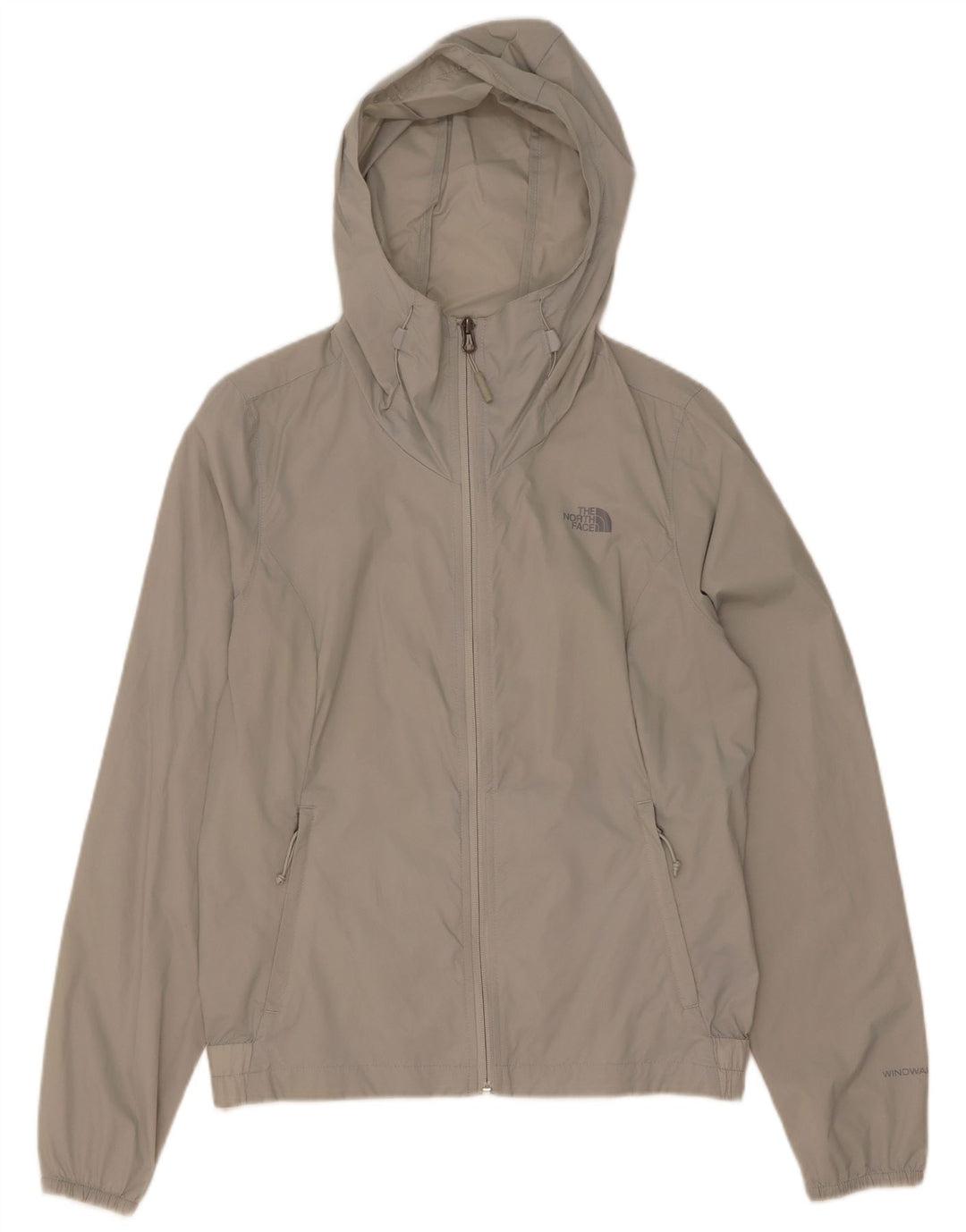 The North Face Womens Hooded Oversized Rain Jacket UK 10 Small Grey Nylon