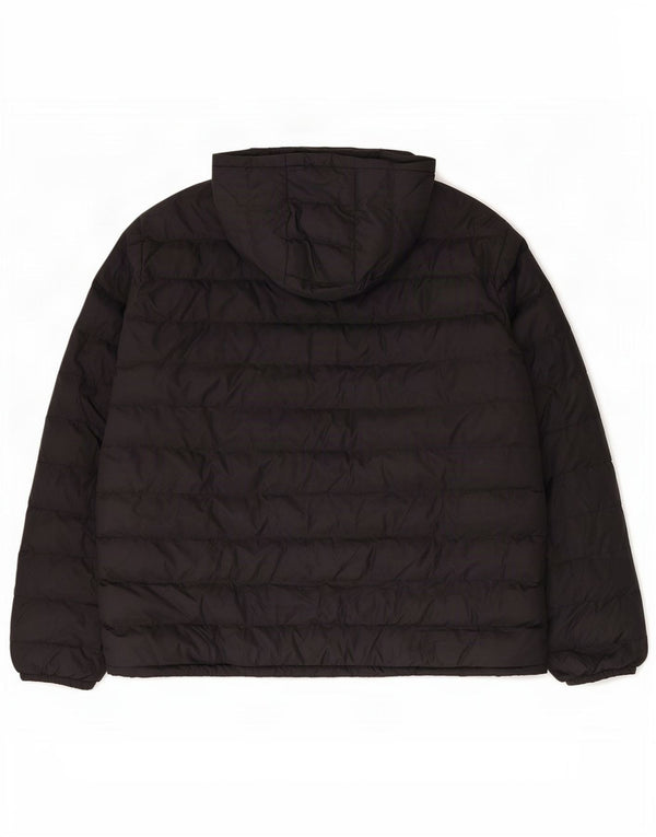 Mountain Warehouse Mens Hooded Padded Jacket UK 42 XL Black Nylon