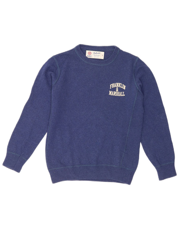 Ανδρικό πουλόβερ Franklin Marshall Graphic Crew Neck Jumper Small Navy Blue