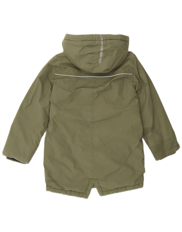 Fat Face Boys Hooded Parka Jacket 8-9 Years Khaki Cotton