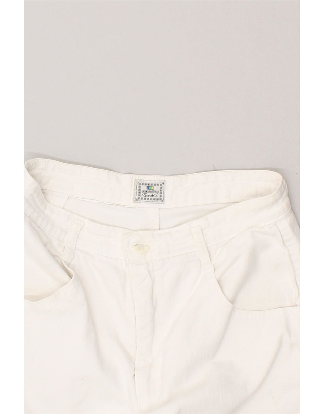 VINTAGE Womens Crop Tapered Jeans W28 L26  White Vintage Vintage and Second-Hand Vintage from Messina Hembry 