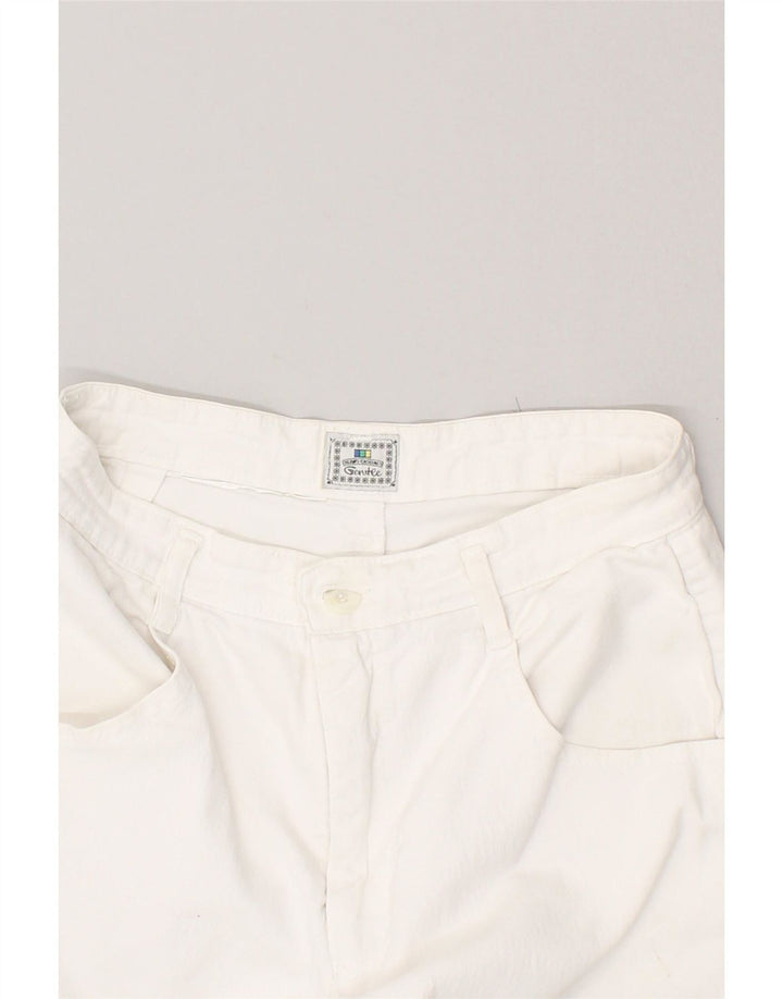 VINTAGE Womens Crop Tapered Jeans W28 L26  White Vintage Vintage and Second-Hand Vintage from Messina Hembry 