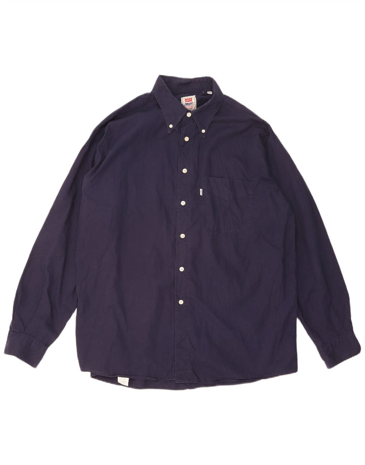 Levi's Mens Shirt 2XL Navy Blue Cotton
