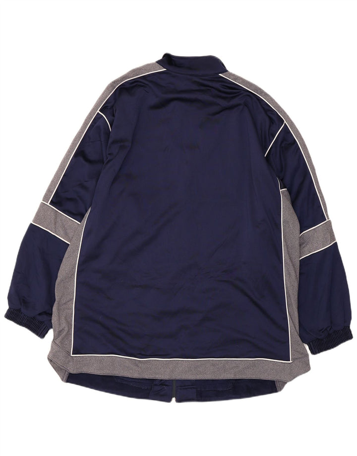 Reebok Mens Graphic Tracksuit Top Jacket Large Navy Blue Colourblock
