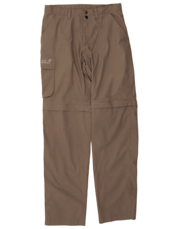 Jack Wolfskin Pantalones cargo rectos para hombre W32 L34 Poliéster gris