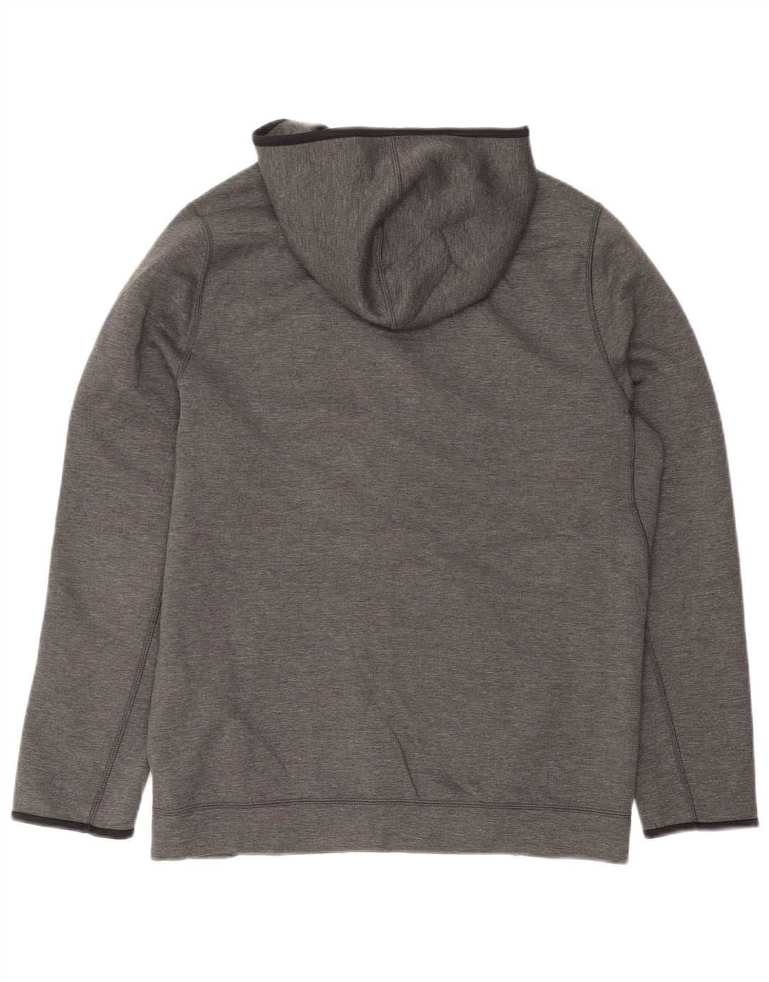REEBOK Mens Zip Hoodie Sweater Medium Grey Polyester