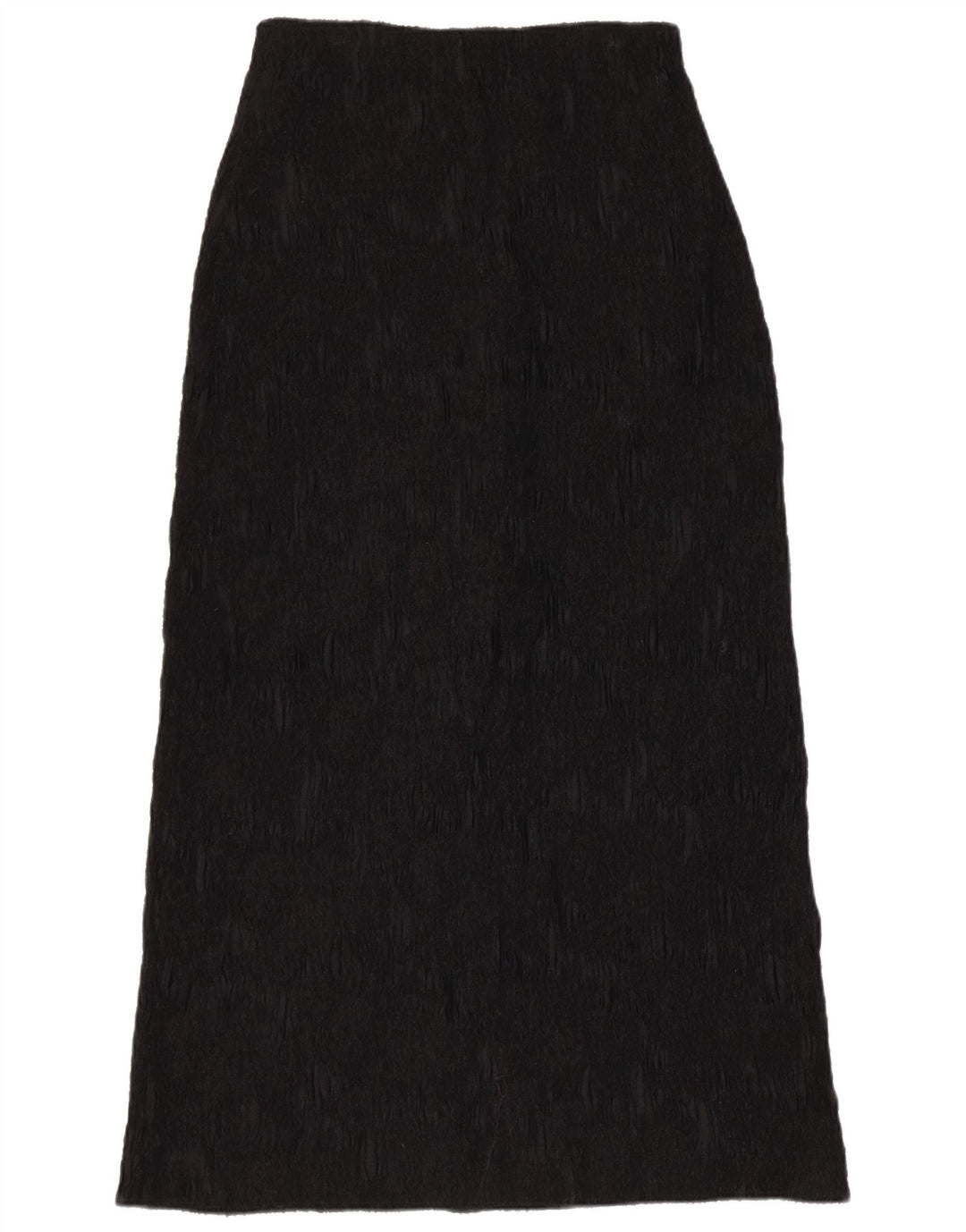 Gonna lunga da donna Sylvia Heise UK 12 media W28 viscosa nera