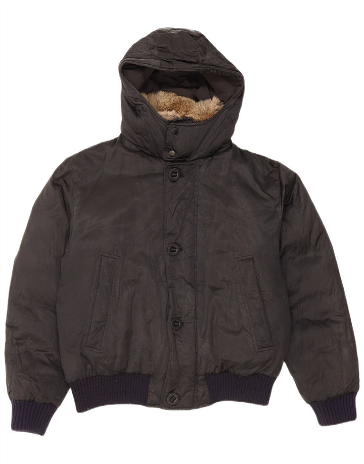 Pal Zileri Womens Hooded Padded Jacket IT 50 XL Black Polyester