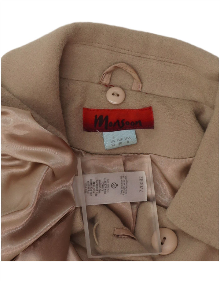 MONSOON Abrigo para mujer UK 12 Lana beige medio