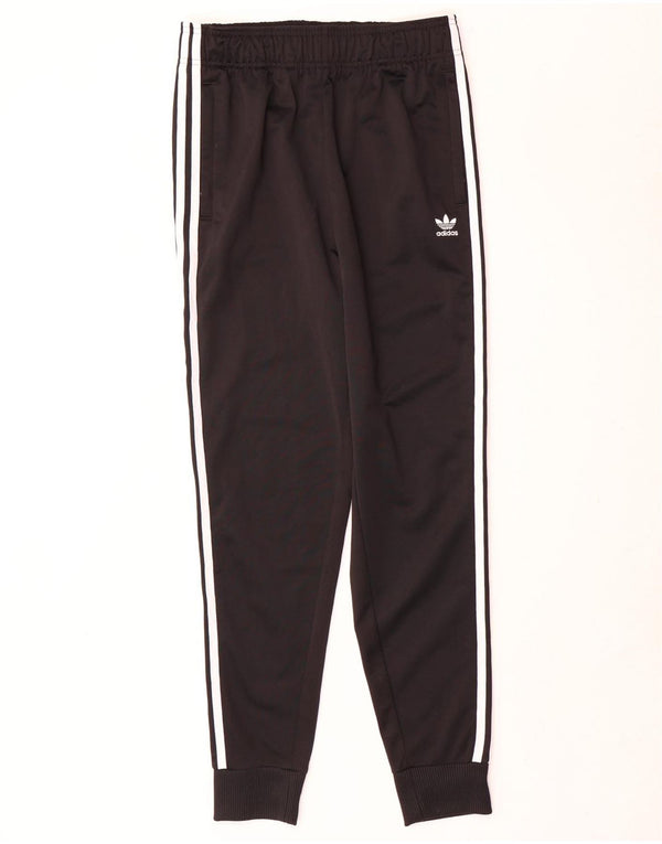 Adidas Boys Tracksuit Trousers Joggers 15-16 Years Black Polyester