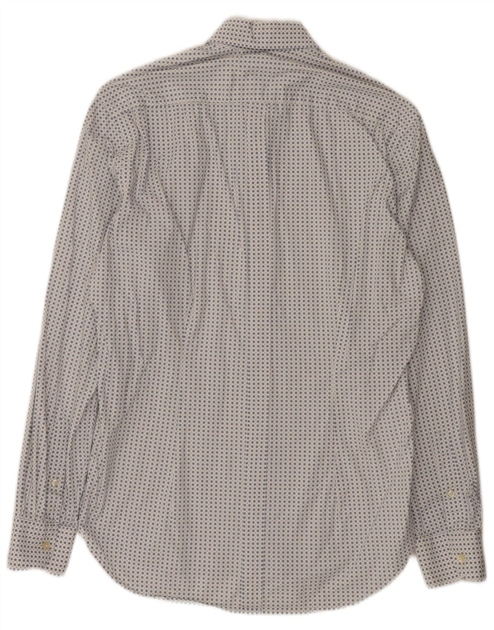 Best Company Mens Slim Fit Shirt Medium White Spotted Cotton