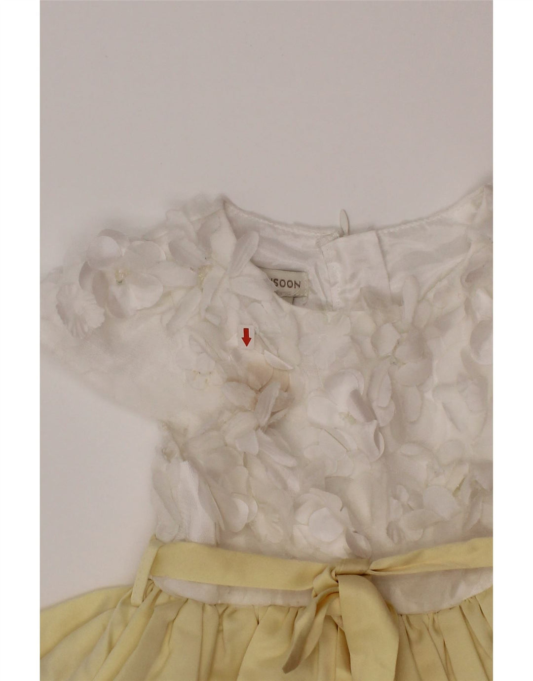 Monsoon Girls A-Line Dress 2-3 Years Yellow Colourblock Polyester