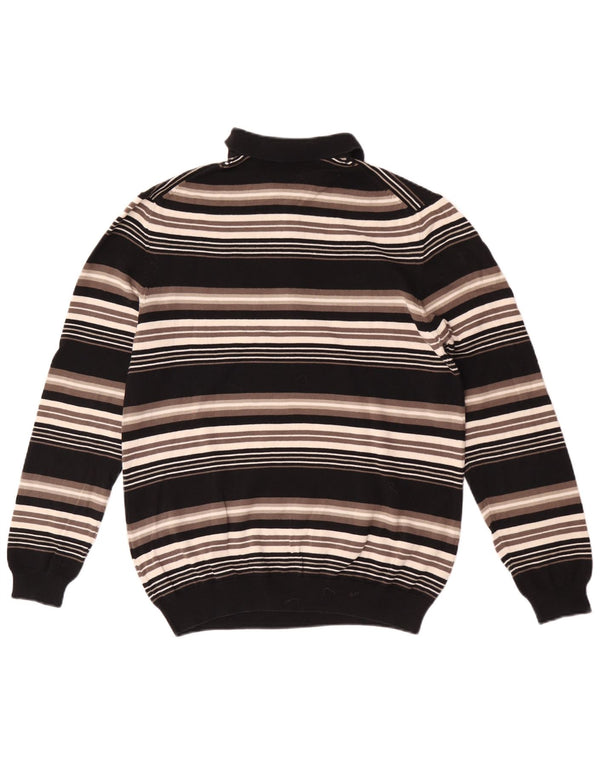 Maglione maglione da donna con collo alto Lotto UK 14 Grandi righe multicolori