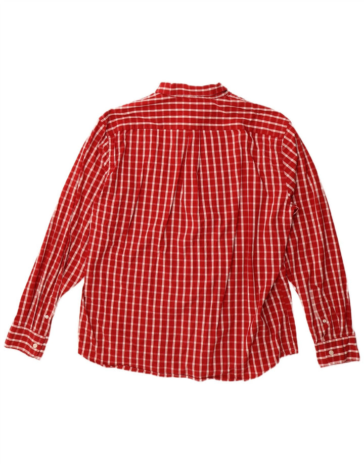 Camicia da uomo Dockers XL in cotone a quadri rossi