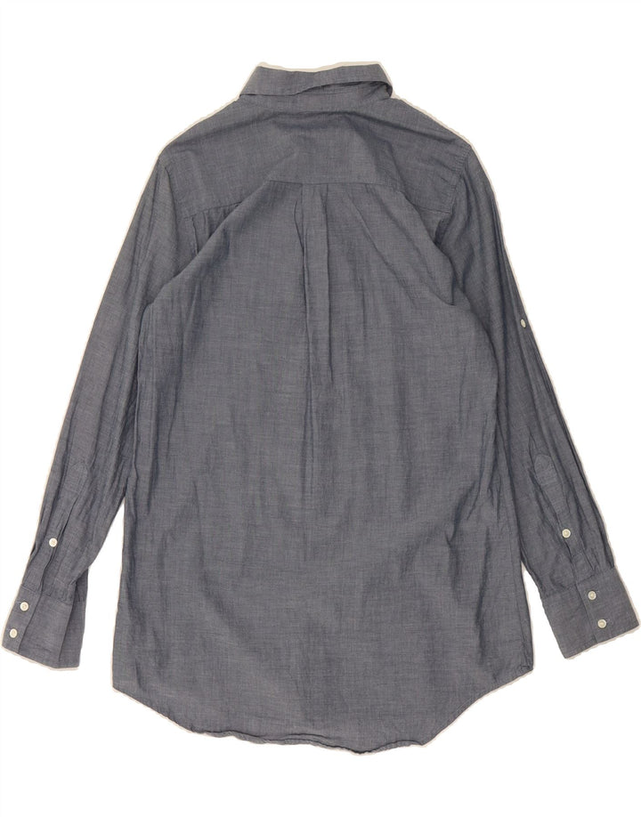 J. CREW Womens Longline Pullover Shirt UK 10 Small Grey Vintage J. Crew and Second-Hand J. Crew from Messina Hembry 