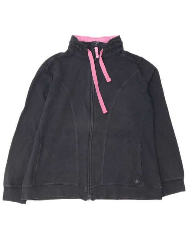 Giacca da ginnastica Champion da donna Easy Fit, taglia UK 14, cotone blu navy medio
