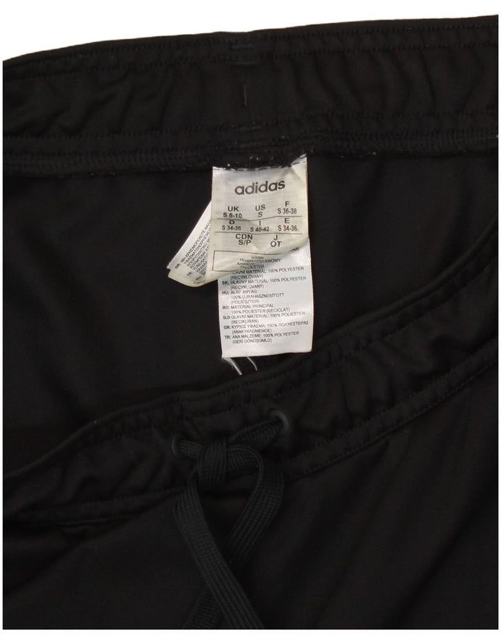 ADIDAS Womens Climalite Tracksuit Trousers UK 8/10 Small  Black Polyester