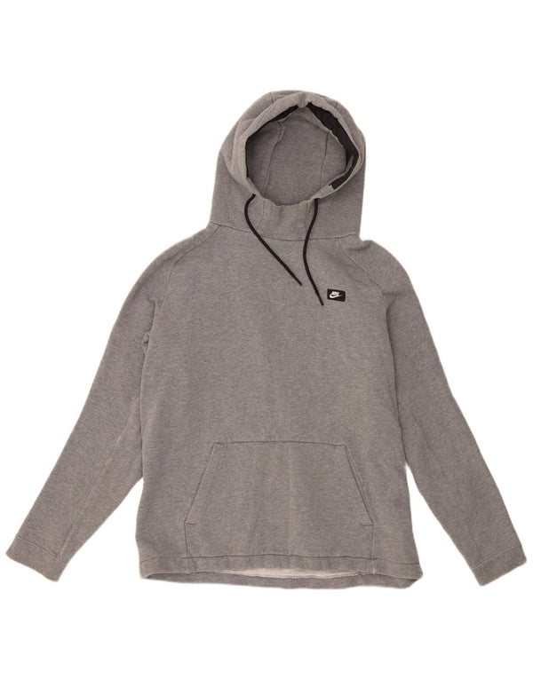 Felpa con cappuccio da uomo Nike Large in cotone grigio