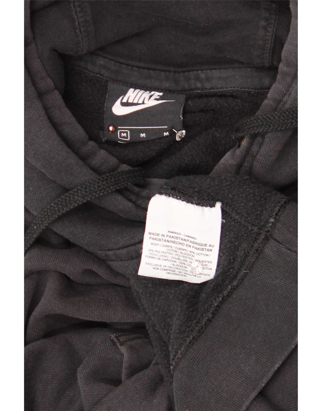 Nike muška majica s kapuljačom Srednje crni pamuk