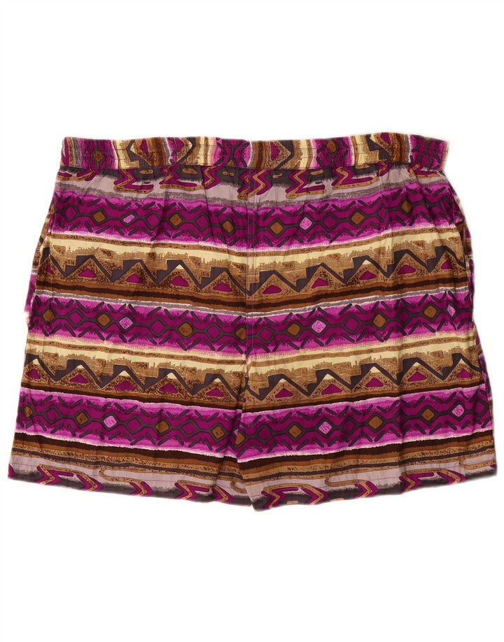 Santostefano Mens Swimming Shorts Large Multicoloured Fair Isle Cotton