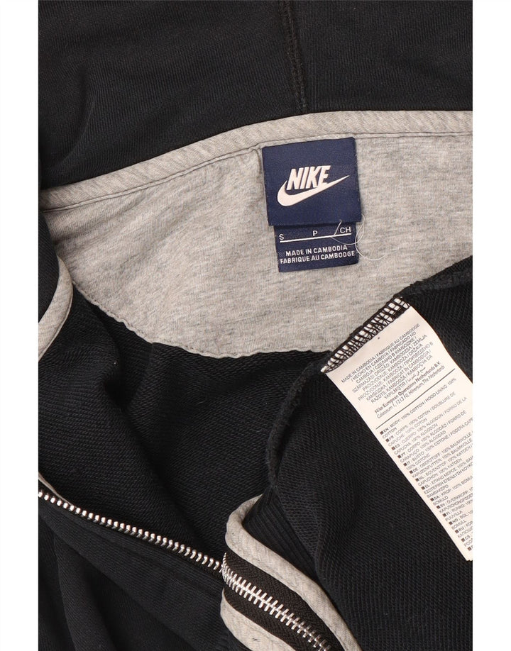 Nike Mens Zip Hoodie Sweater Small Black Cotton