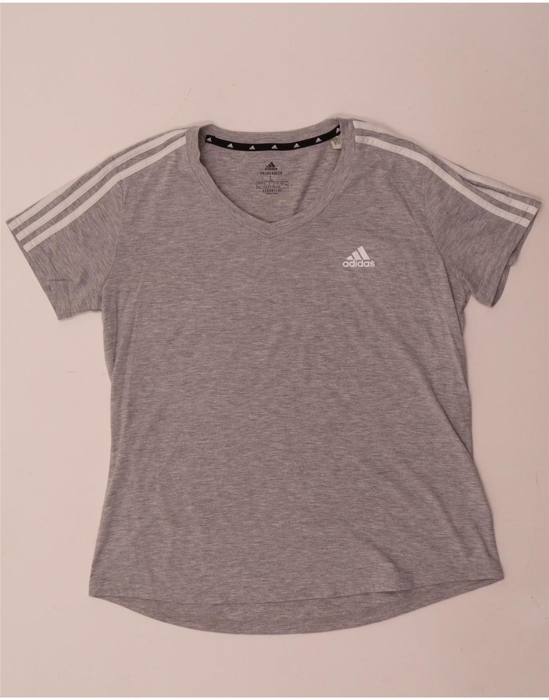 T-shirt Adidas da donna Top UK 16/18 grande grigio poliestere