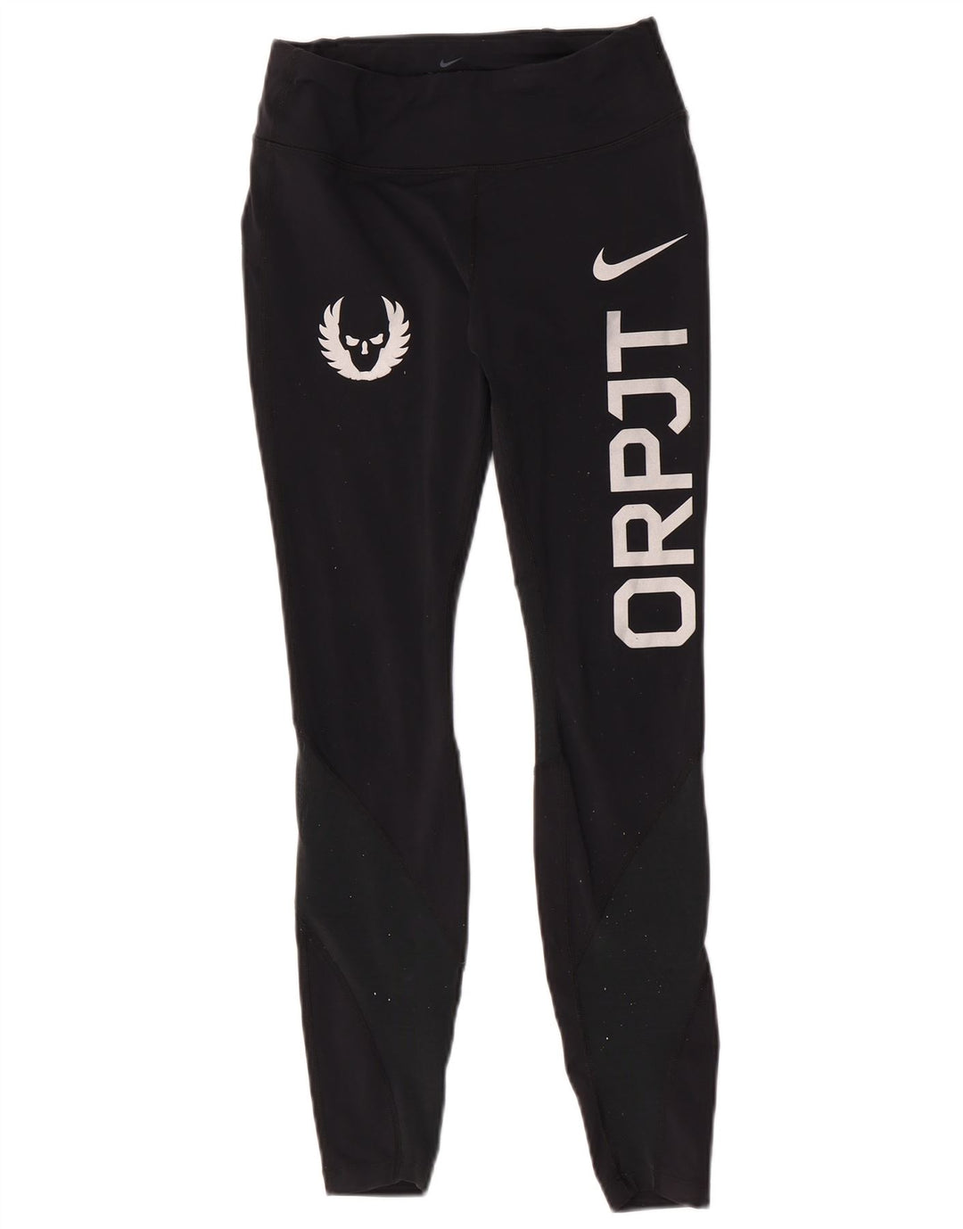 Nike Womens Oregon Graphic Leggings UK 8 Small  Black Nylon