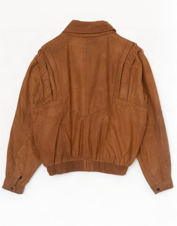 Giacca in pelle vintage da uomo UK 40 grande marrone