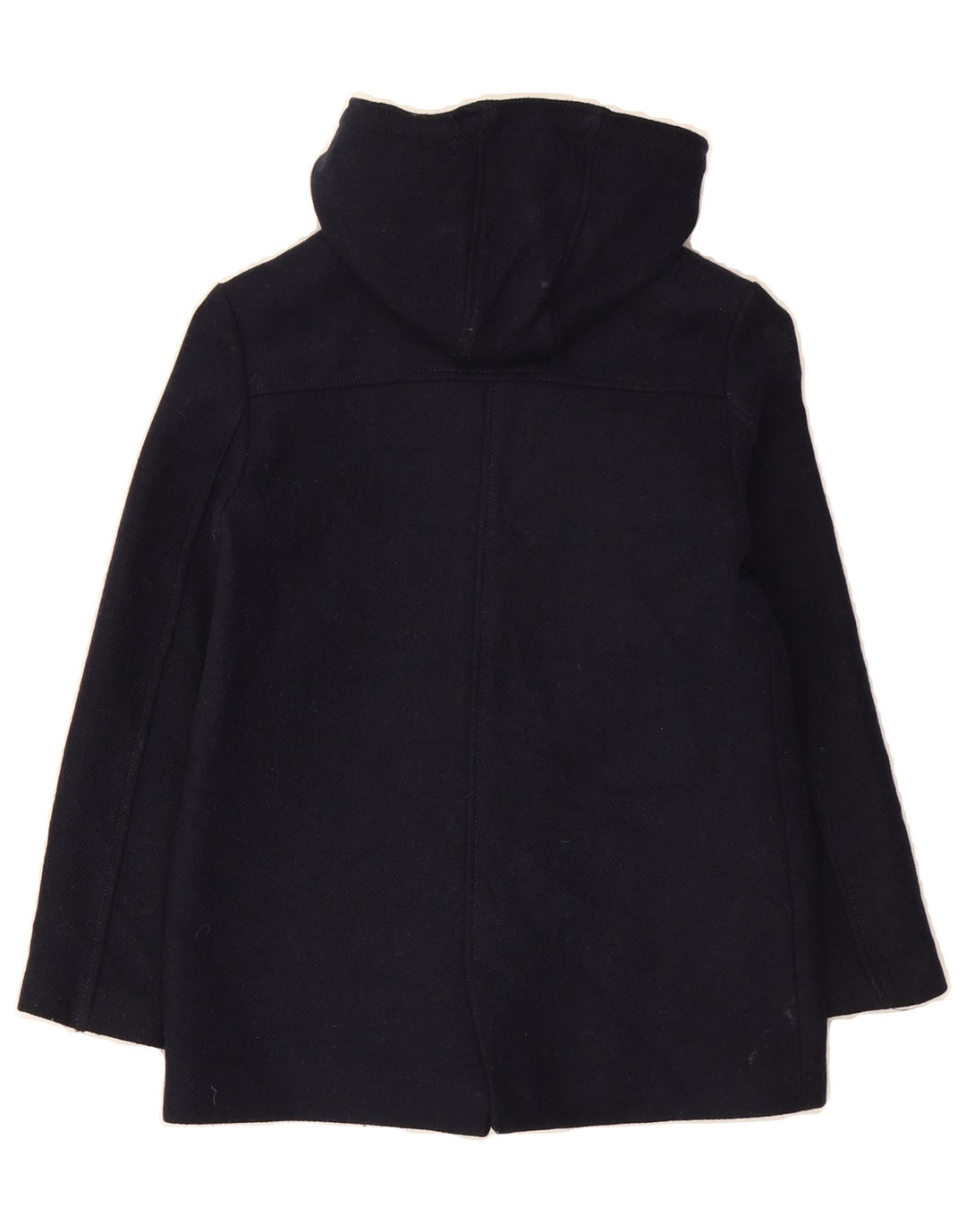 MASSIMO DUTTI Girls Hooded Overcoat 9-10 Years Navy Blue Wool Vintage Massimo Dutti and Second-Hand Massimo Dutti from Messina Hembry 