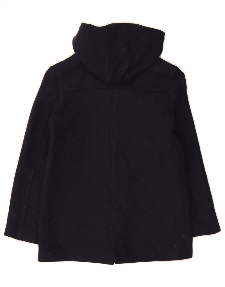 MASSIMO DUTTI Girls Hooded Overcoat 9-10 Years Navy Blue Wool Vintage Massimo Dutti and Second-Hand Massimo Dutti from Messina Hembry 