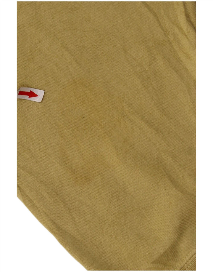 NIKE Womens Crop Oversized Sweatshirt Jumper UK 14 Medium Khaki Cotton