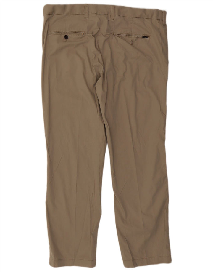 MARKS & SPENCER Mens Blue Harbour Straight Suit Trousers W38 L29 Beige