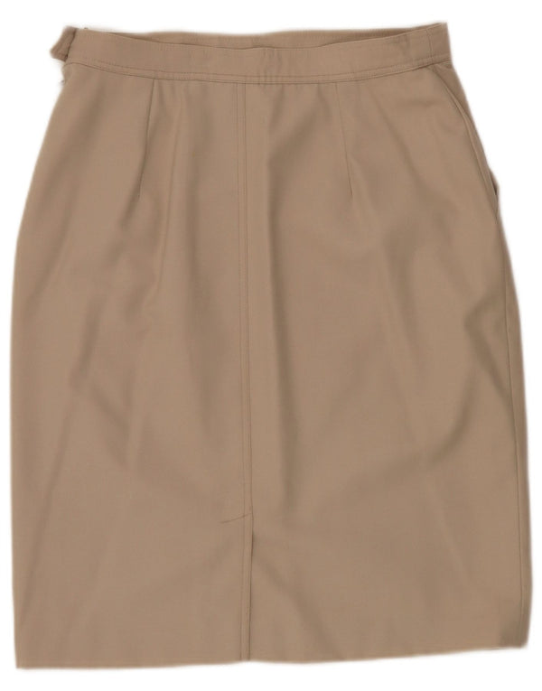 Marella Damen Bleistiftrock UK 16 Large W30 Beige Wolle