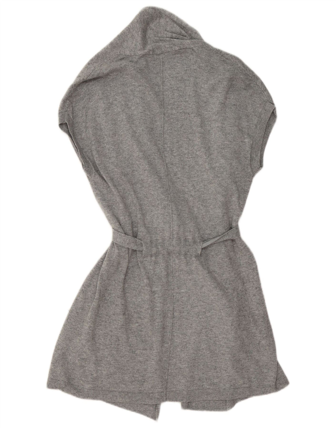 Boden Womens Sleeveless Cardigan Sweater UK 12 Medium Grey Cotton