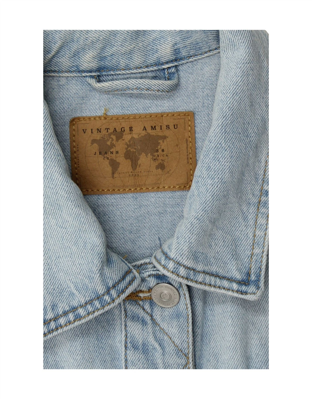 AMISU Womens Denim Jacket Small Blue Cotton Vintage AMISU and Second-Hand AMISU from Messina Hembry 