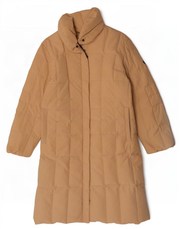 Post Card Womens Oversized Padded Coat UK 8 Small Beige Cotton