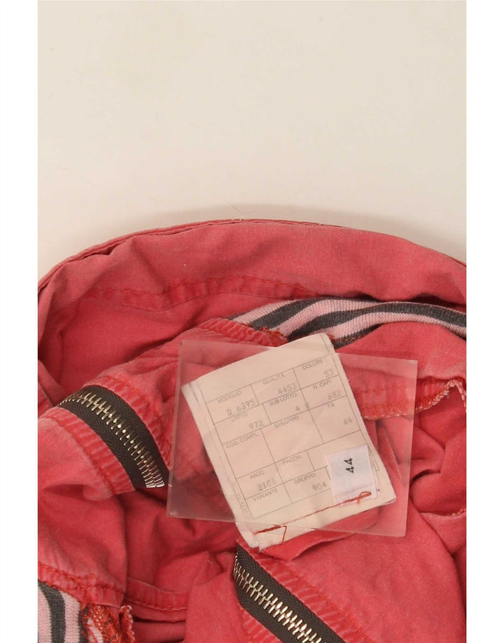Vintage Womens Oversized Bomber Jacket IT 44 Medium Pink Cotton