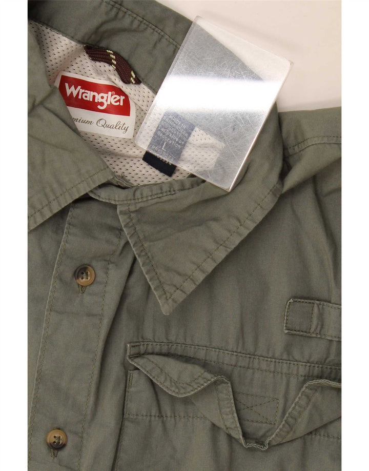 Wrangler Chemise à manches courtes pour homme Grand coton kaki