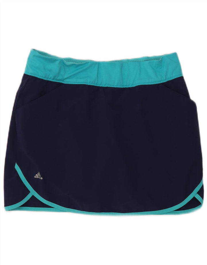 Adidas Womens Skort UK 14 Médio Azul Marinho Poliéster