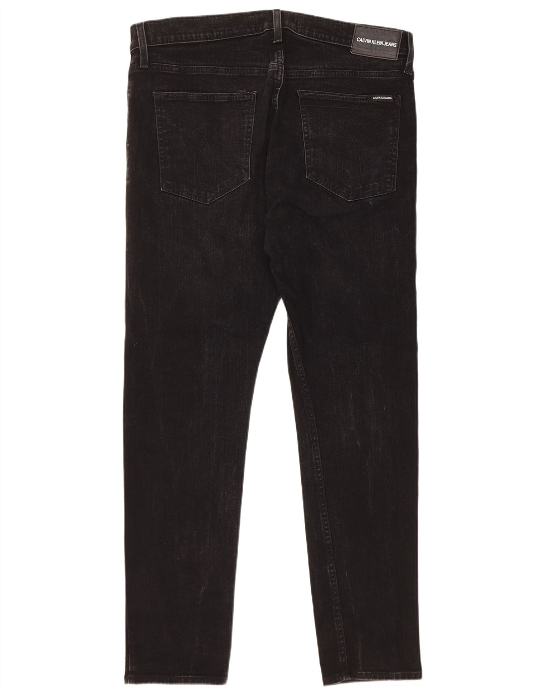 Calvin Klein Mens Slim Jeans W36 L32 Black Cotton
