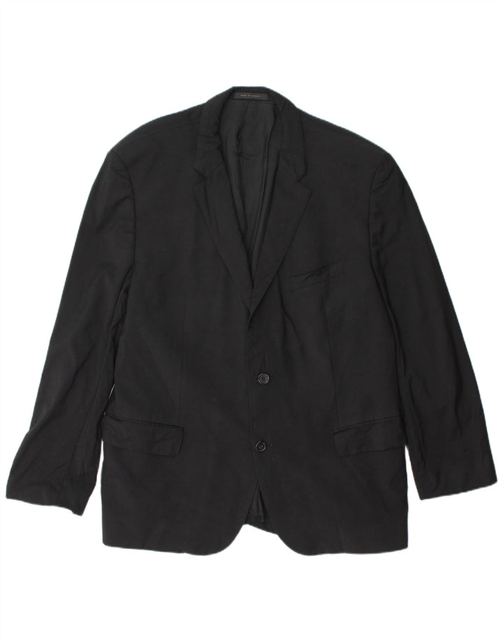 HUGO BOSS Herre Guabello 2-knaps blazerjakke UK 40 Stor sort viskose