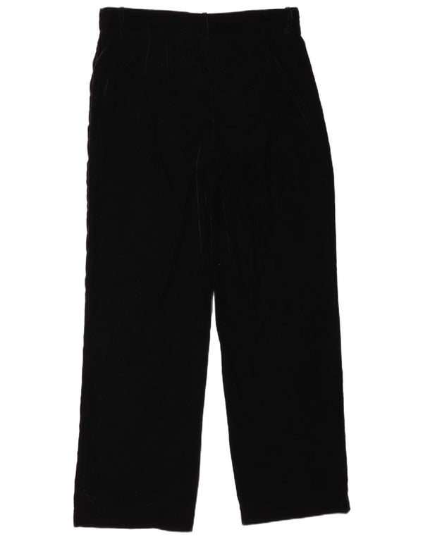 Zara Calça feminina reta de veludo casual XL W32 L33 poliéster preto