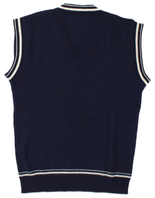 Vintage herrevest tanktop medium marineblå