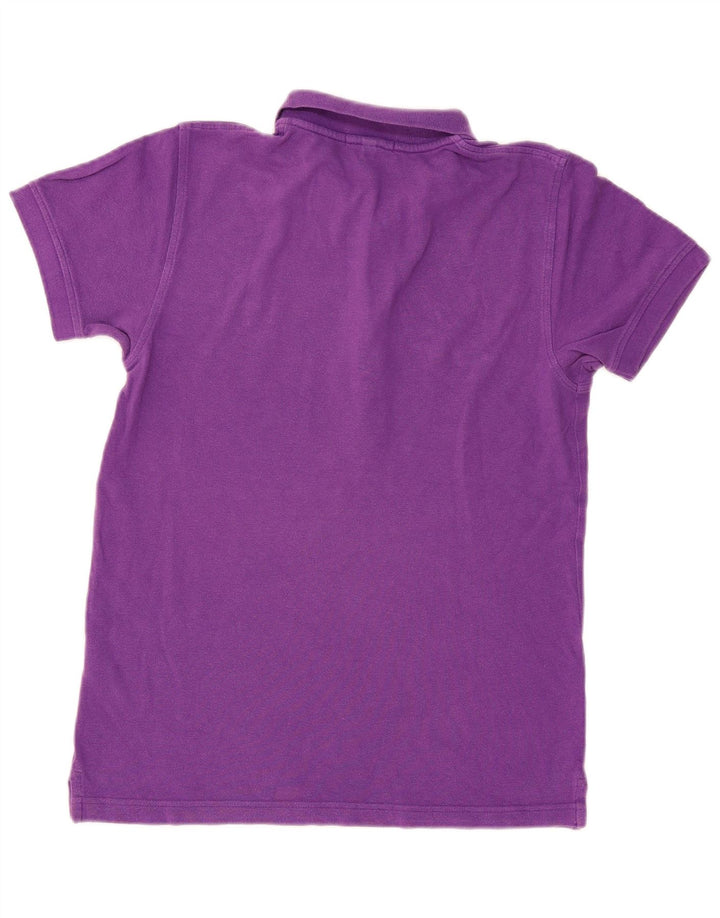 Lyle & Scott Mens Polo Shirt Medium Purple Cotton