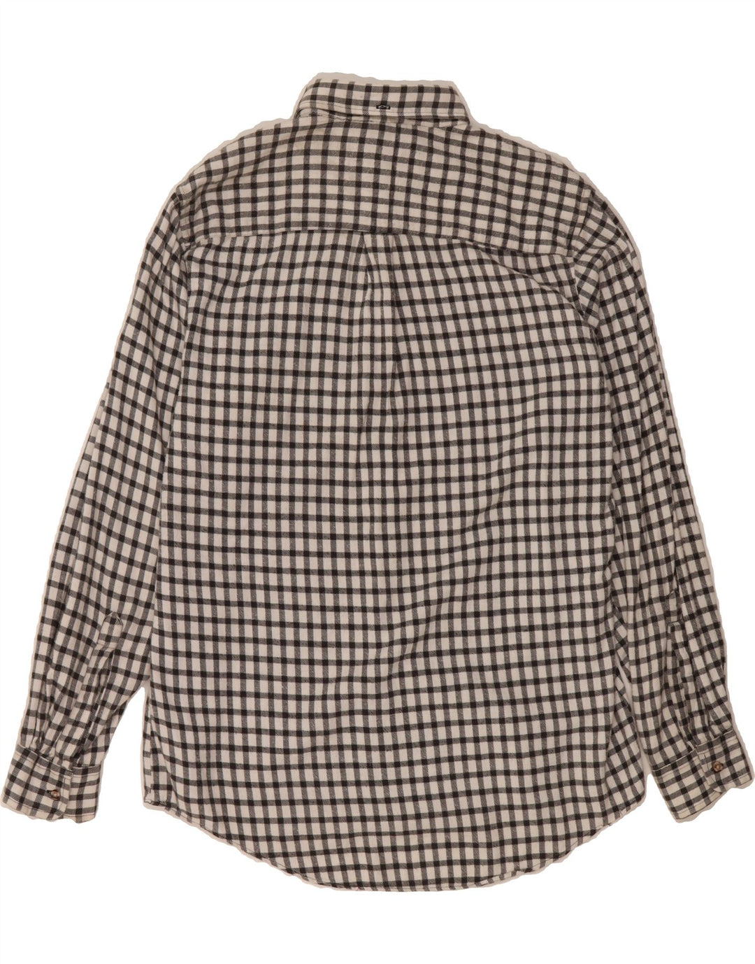 LONDON FOG Mens Flannel Shirt Medium White Check Cotton Vintage London Fog and Second-Hand London Fog from Messina Hembry 
