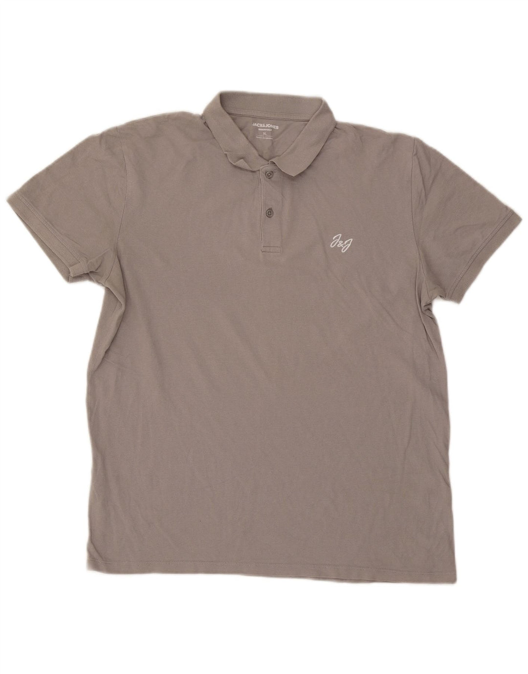 Jack & Jones Mens Polo Shirt XL Grey Cotton