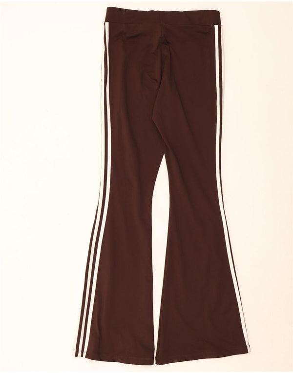 Legginsy Adidas Damskie Flare UK 12/14 Średni Brąz