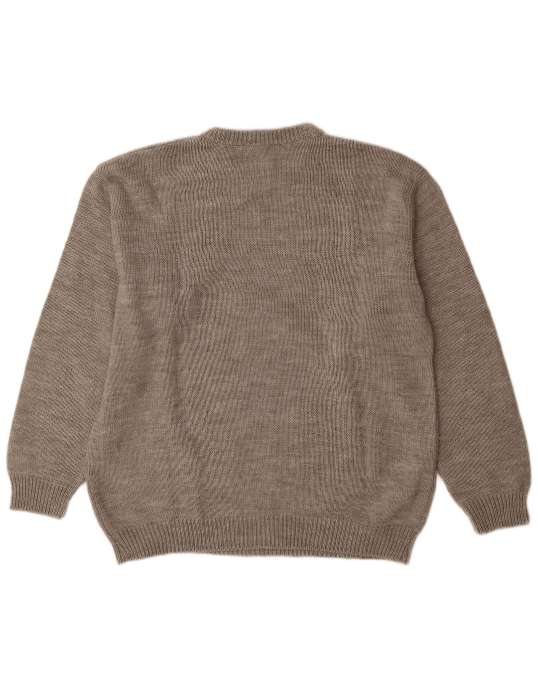 Maglione maglione girocollo da uomo Alcatraz grande lana geometrica grigia